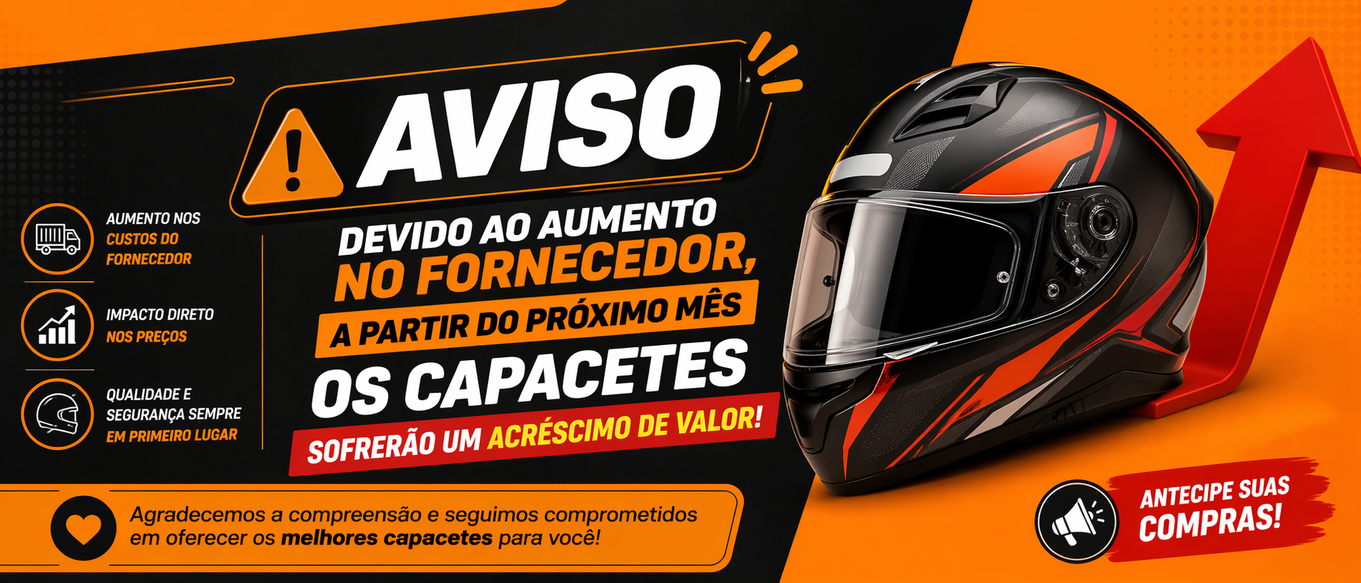 Aumento no Fornecedor