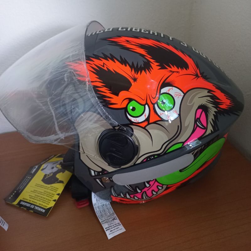 Capacete coyote aberto 